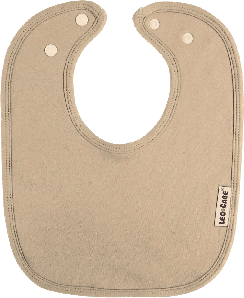 Khaki brown super absorbent cotton bib