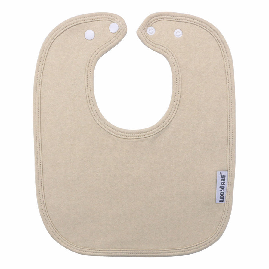 Beige super absorbent cotton bib