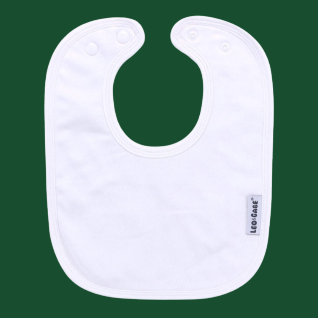 White super absorbent cotton bib