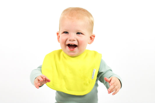 Yellow super absorbent cotton bib