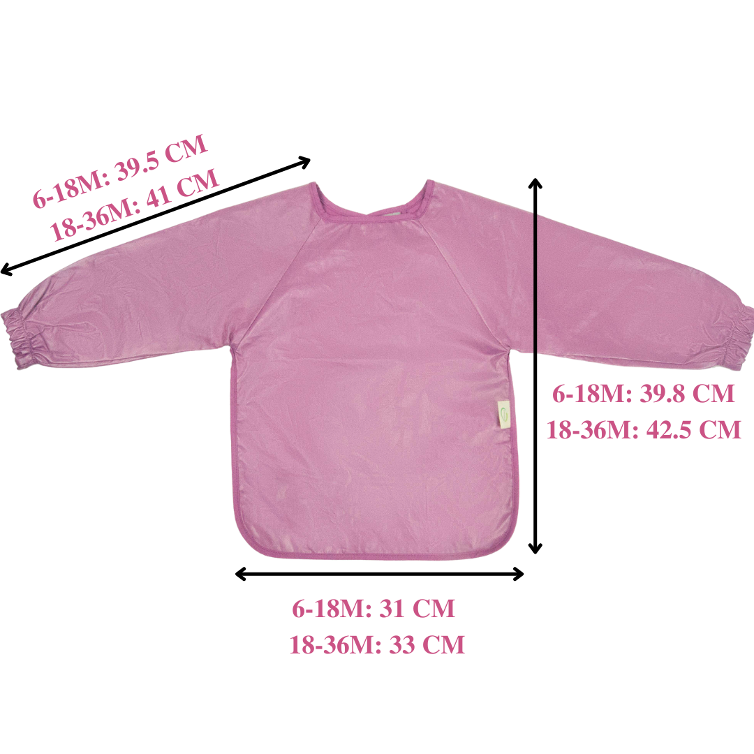 IMPERFECTION* Pink Waterproof Cotton Long Sleeved Bib