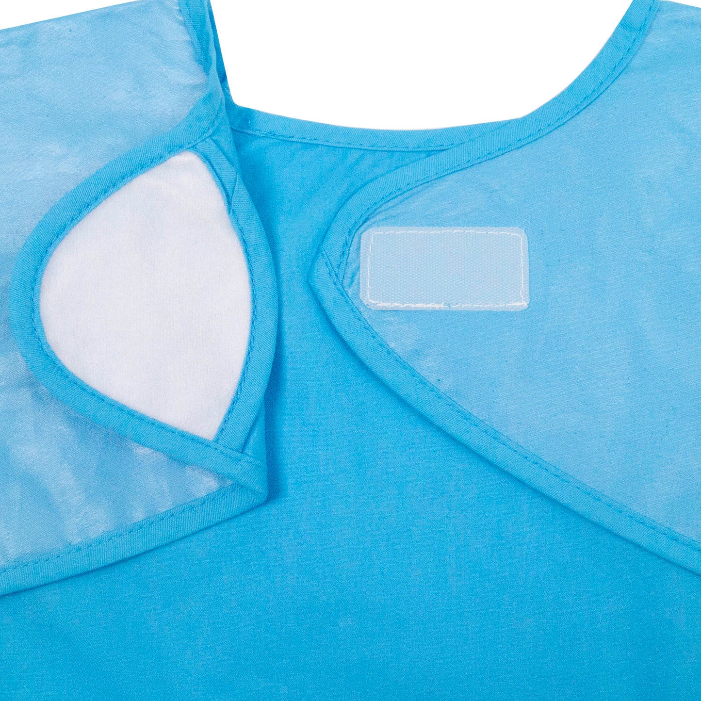 IMPERFECTION* Blue Waterproof Cotton Long Sleeved Bib