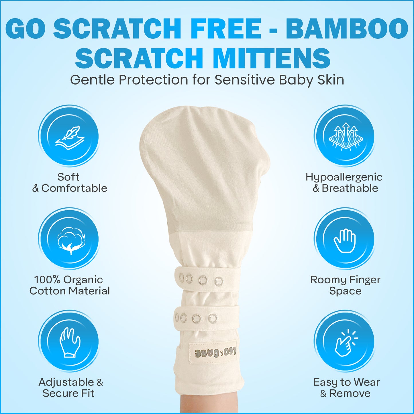 Leo & Gabe Bamboo Scratch mittens