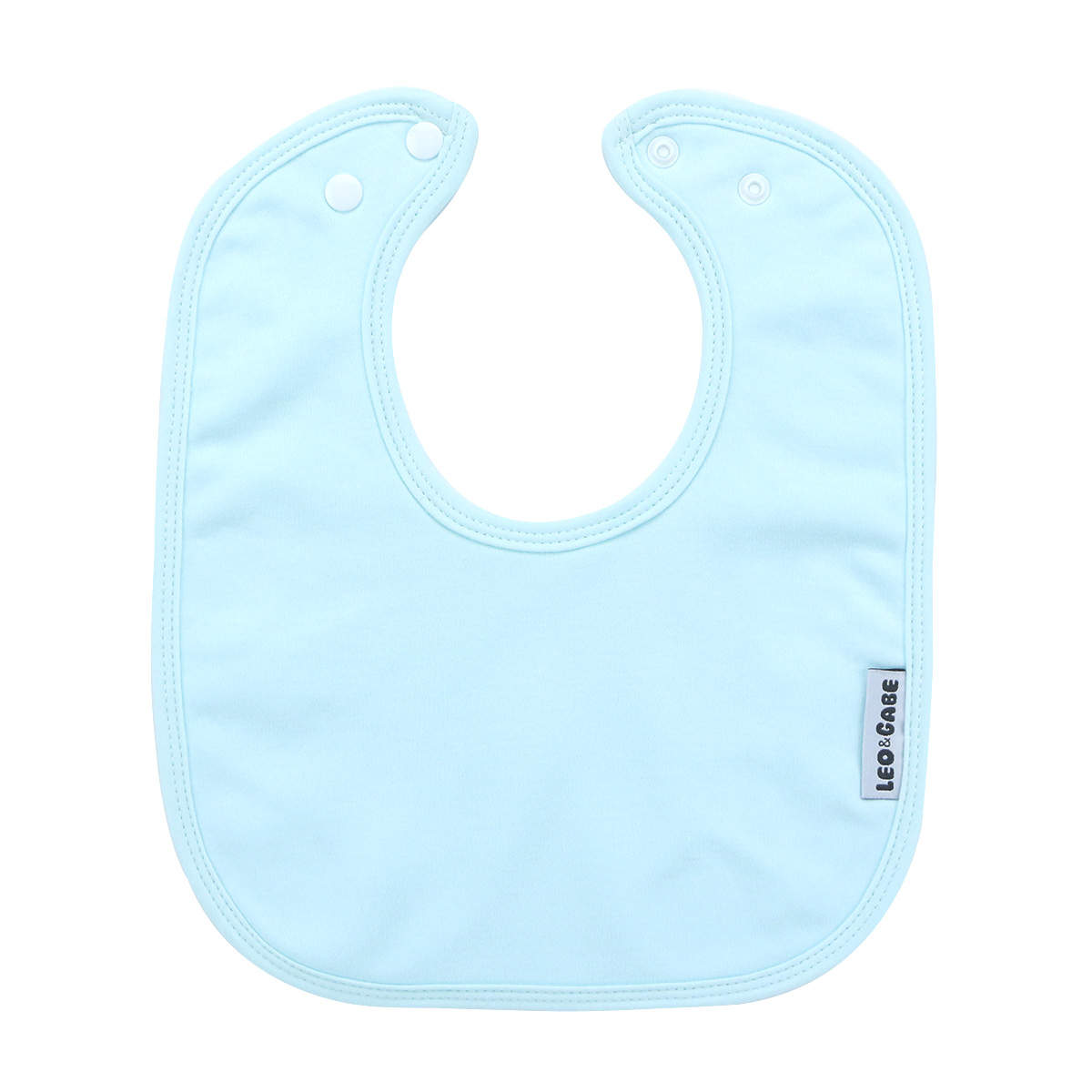 Pastel blue super absorbent cotton bib