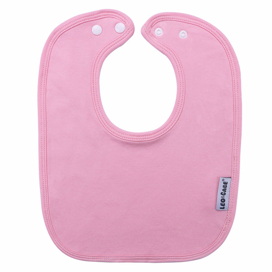 Sea pink super absorbent cotton bib