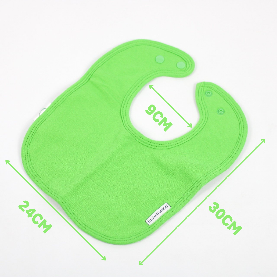 Green super absorbent cotton bib