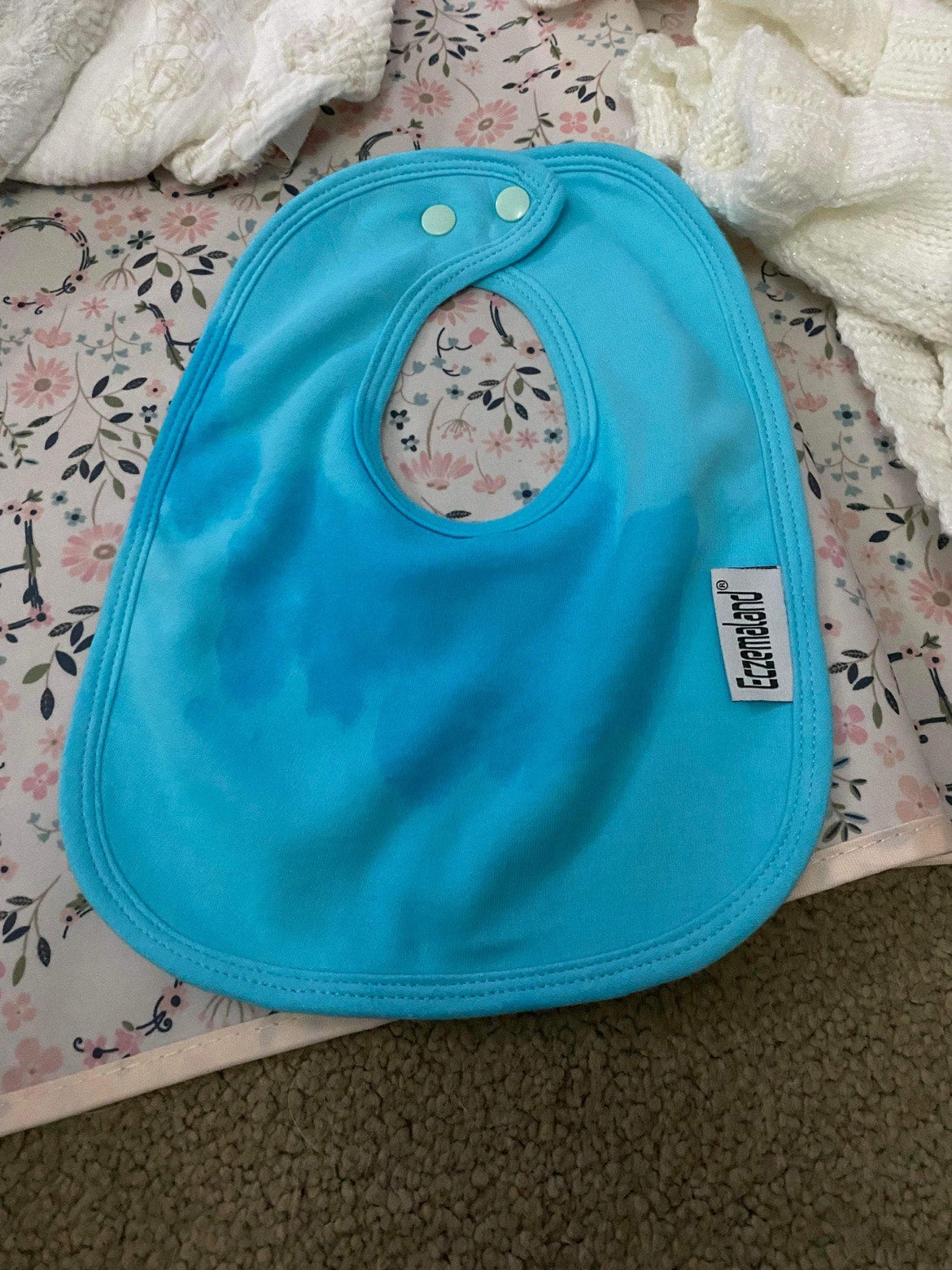 Aqua super absorbent cotton bib